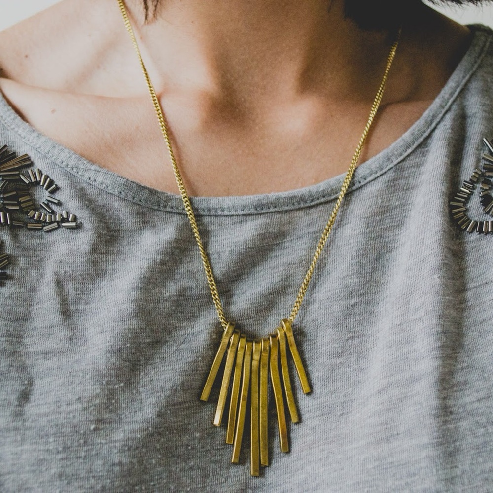Brass Nungunungu necklace by Made